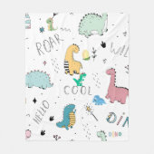 Couverture Polaire Bonjour Cool Dinos Roar (Devant)
