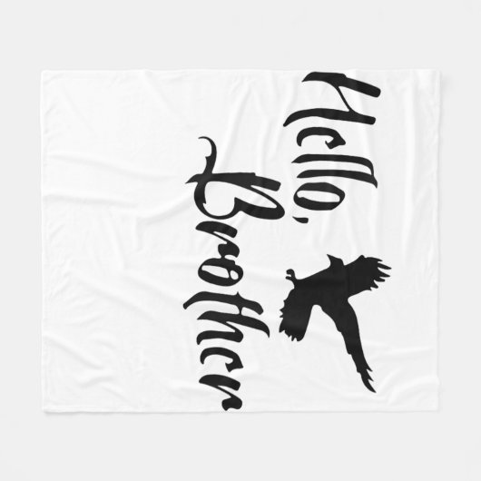 Couverture Polaire Bonjour Frère Pour Soeur Frère (Devant (Horizontal))