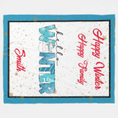 Couverture Polaire Bonjour Personnaliser d'hiver (Devant (Horizontal))