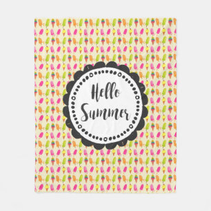 Couverture Polaire Bonjour Popsicles d'été et crème glacée