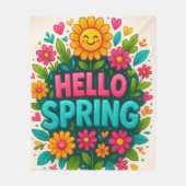 Couverture Polaire Bonjour printemps (Devant)