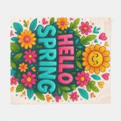 Couverture Polaire Bonjour printemps (Devant (Horizontal))