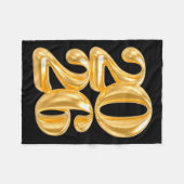 Couverture Polaire Bonne année 2026 Gold Confetti Balloon Party Fa (Devant (Horizontal))