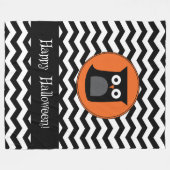 Couverture Polaire Bonne Chouette d'Halloween (Devant (Horizontal))