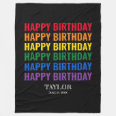 Couverture Polaire Bonne fête d'anniversaire LGBT Pride transgenre LG (Devant)