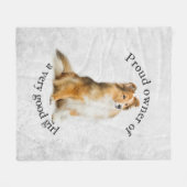 Couverture Polaire Bonne fille Sheltie (Devant (Horizontal))