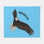 Couverture Polaire Bonne illustration de dessin d'aigle à chauve-sour (Devant (Horizontal))