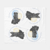 Couverture Polaire Bonne nuit Scottish Terrier (Devant (Horizontal))