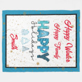 Couverture Polaire Bonne Personnaliser des fêtes (Devant (Horizontal))