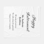 Couverture Polaire Bonne retraite ajouter le nom années de service à  (Devant (Horizontal))