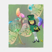 Couverture Polaire "Bonne Saint Patrick !" Leprechaun (Devant)