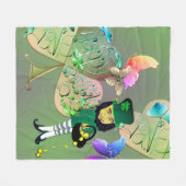 Couverture Polaire "Bonne Saint Patrick !" Leprechaun (Devant (Horizontal))