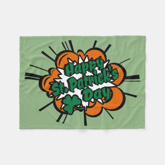 Couverture Polaire Bonne Saint Patrick's Day (Devant (Horizontal))