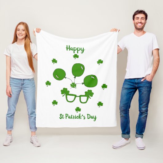 Couverture Polaire Bonne Saint Patrick's Day (En situation)