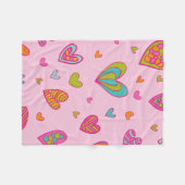 Couverture Polaire Bonne Saint Valentin 2024 Avec amour du coeur (Devant (Horizontal))