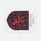 Couverture Polaire Bonner Tartan Scottish Plaid Lion Rampant (Devant (Horizontal))