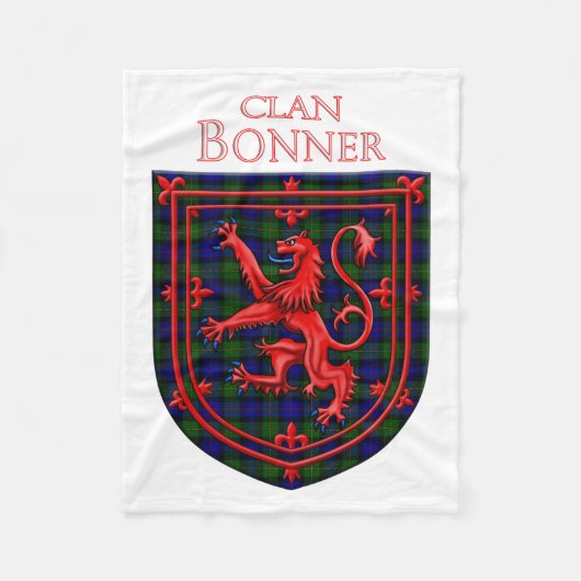 Couverture Polaire Bonner Tartan Scottish Plaid Lion Rampant (Devant)