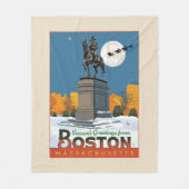 Couverture Polaire Bonnes Fêtes De Boston Common ! (Devant)