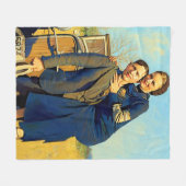 Couverture Polaire Bonnie Parker Clyde Barrow 1933 Peinture Faux (Devant (Horizontal))