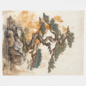 Couverture Polaire Bonsai japonais vintage (Devant (Horizontal))