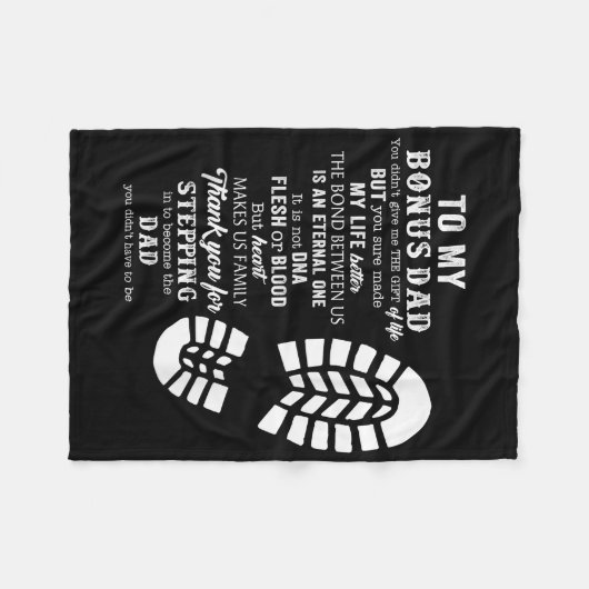 Couverture Polaire Bonus Dad Fathers Day Gift from Stepdad for Daught (Devant (Horizontal))