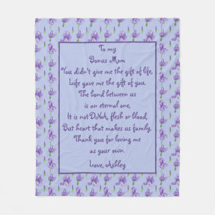 Couverture Polaire Bonus Maman Purple Iris Moyenne Blanche Toison