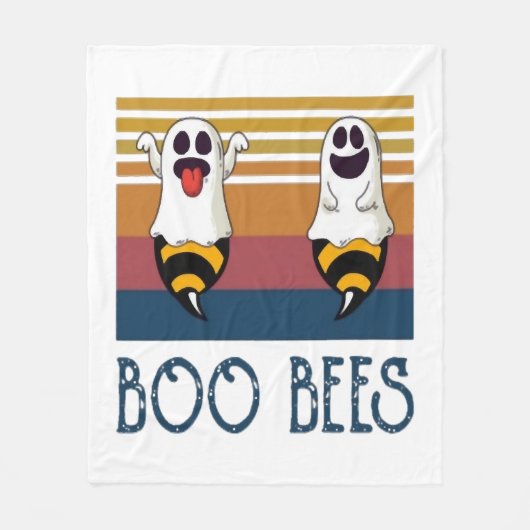 Couverture Polaire Boo Bees Couple Ghost Chemise Halloween (Devant)