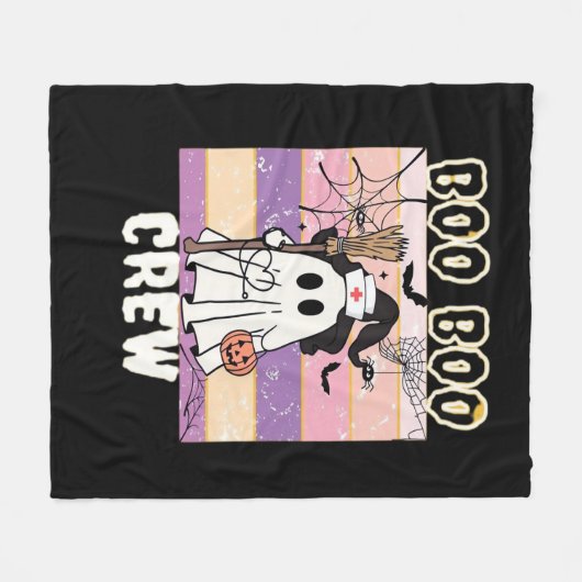 Couverture Polaire Boo Boo Crew Halloween Ghost Nurse Essential T-Shi (Devant (Horizontal))