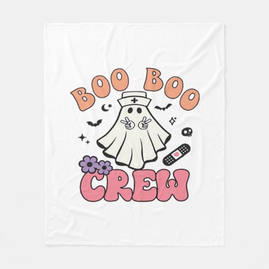 Couverture Polaire Boo Boo Crew Nurse Halloween Ghost Funny Classic T (Devant)