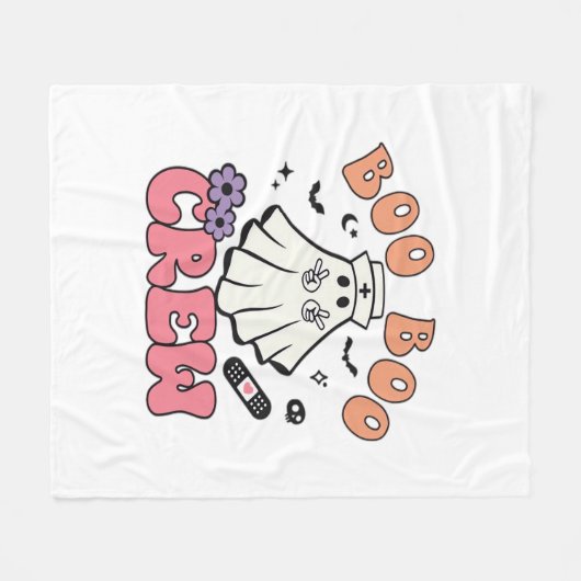 Couverture Polaire Boo Boo Crew Nurse Halloween Ghost Funny Classic T (Devant (Horizontal))