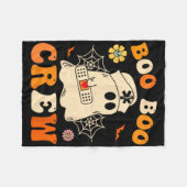 Couverture Polaire Boo Boo Crew Nurse Shirt Funny Ghost Retro Hallowe (Devant (Horizontal))