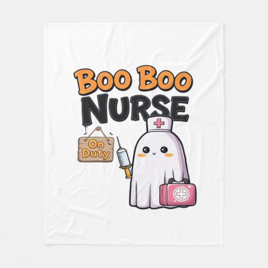 Couverture Polaire Boo Boo Infirmière En Service Classique T-Shirt (Devant)