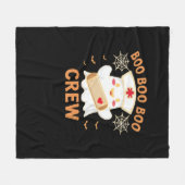 Couverture Polaire Boo Crew Drôle Fantôme Éffrayant Halloween Infirmi (Devant (Horizontal))