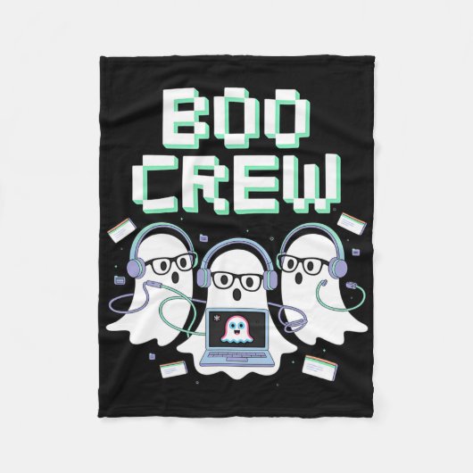 Couverture Polaire Boo Crew Halloween It Tech Help Desk Support Stem (Devant)