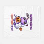 Couverture Polaire Boo Deng L'Halloween Hippo Cute Bouncy Pig Costu (Devant (Horizontal))