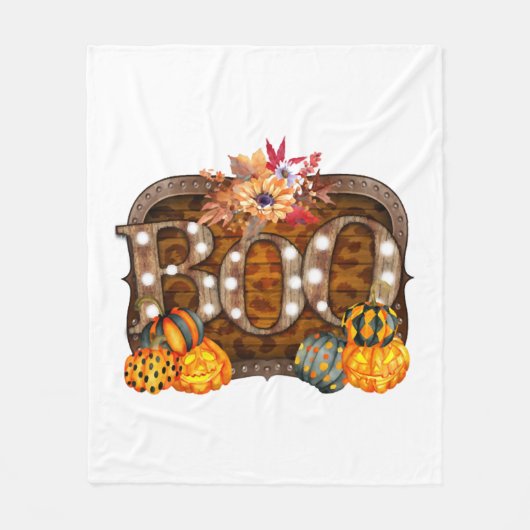 Couverture Polaire Boo Halloween (Devant)