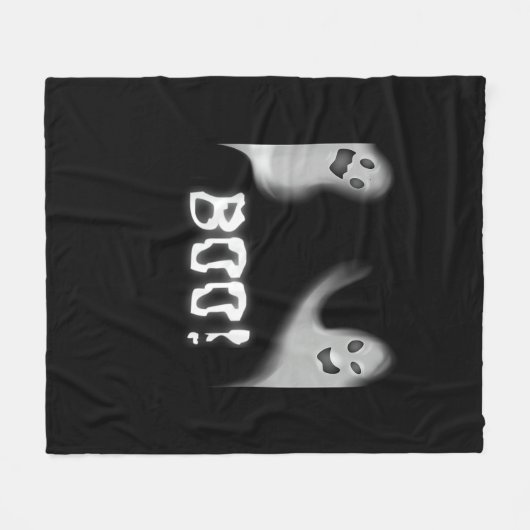 Couverture Polaire Boo ! Halloween effrayant cachant Funny Peekaboo (Devant (Horizontal))