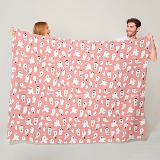 Couverture Polaire Boo Halloween Mignons Fantômes  (En situation)
