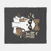 Couverture Polaire Boo Jee Cute Ghost Halloween Leopard Design_1 (Devant (Horizontal))