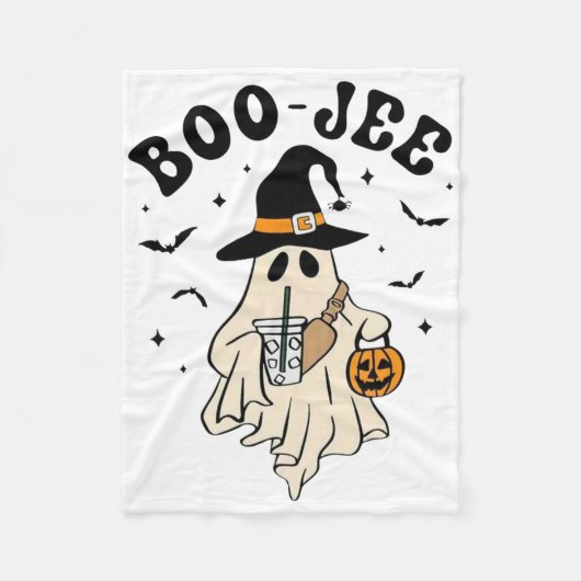 Couverture Polaire Boo Jee Ghost Cute Drôle Halloween (Devant)