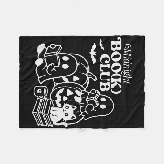 Couverture Polaire Boo(k) Club Halloween Ghosts Lecture Book (Devant (Horizontal))