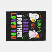 Couverture Polaire Boo-y Or Ghoul Brother Loves You Boo Halloween Bab (Devant (Horizontal))
