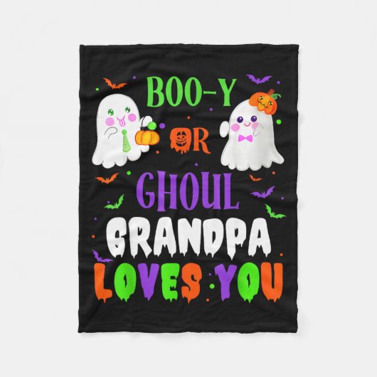 Couverture Polaire Boo-y Or Ghoul Grandpa Loves You Boo Halloween Bab (Devant)