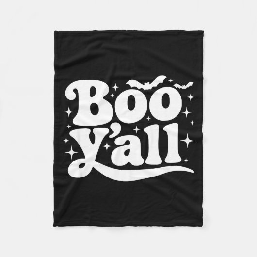 Couverture Polaire Boo Y'all Southern Retro Halloween Quote Saying Ba (Devant)