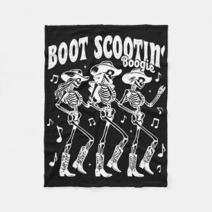 Couverture Polaire Boot Scootin' Boogie Retro Western Skeleton Dancin