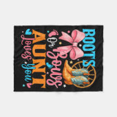 Couverture Polaire Boots Or Bows Aunt Loves You Gender Reveal Family (Devant (Horizontal))