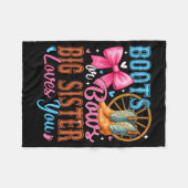 Couverture Polaire Boots Or Bows Big Sister Loves You Gender Reveal F (Devant (Horizontal))