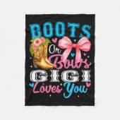 Couverture Polaire Boots Or Bows Gigi Loves You Gender Reveal Family (Devant)
