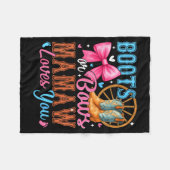 Couverture Polaire Boots Or Bows Mamaw Loves You Gender Reveal Family (Devant (Horizontal))