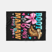 Couverture Polaire Boots Or Bows Mamaw Loves You Gender Reveal Family (Devant (Horizontal))